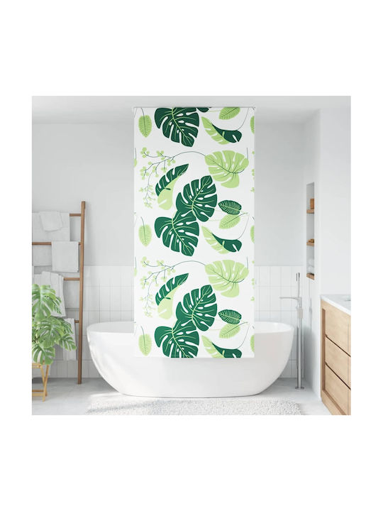 Vidaxl Perdea de Duș Rulou 90x240 cm Lățime Material 86 cm Verde