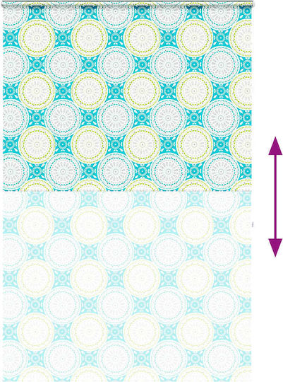 Vidaxl Duschvorhang Rollkassette 150x240 cm Stoffbreite 146 cm Mehrfarbig