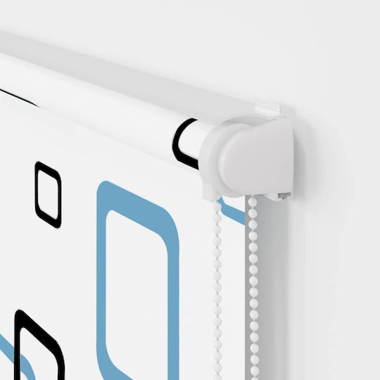 Vidaxl Κουρτίνα Μπάνιου Ρολό Κασέτα 150x240εκ Πλάτος Υφάσματος 146εκ Πολύχρωμο