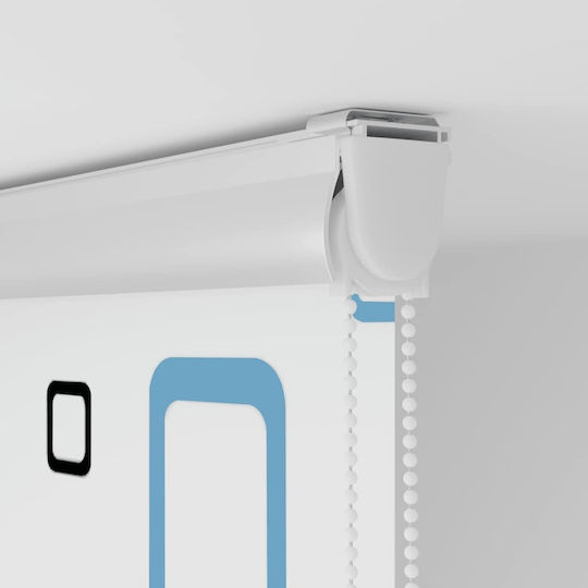 Vidaxl Κουρτίνα Μπάνιου Ρολό Κασέτα 150x240εκ Πλάτος Υφάσματος 146εκ Πολύχρωμο