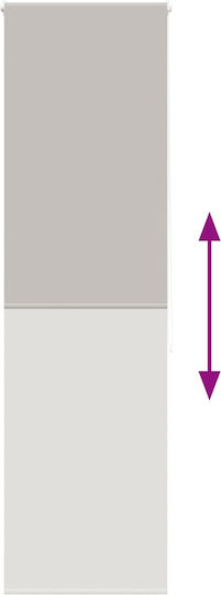 Vidaxl Shower Curtain Roll 70x240 cm Fabric Width 66 cm Gray