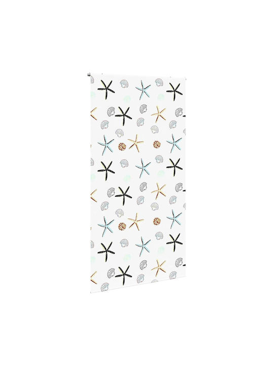 Vidaxl Perdea de Duș Rulou 130x240 cm Lățime Material 126 cm Multicolor