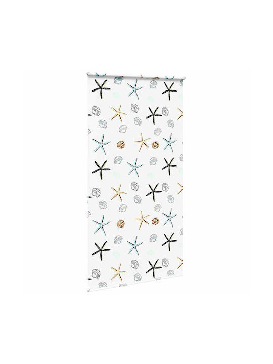 Vidaxl Perdea de Duș Rulou 130x240 cm Lățime Material 126 cm Multicolor