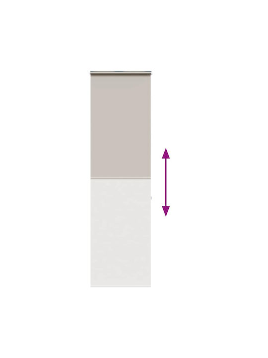 Vidaxl Shower Curtain Roll Cassette 70x240 cm Fabric Width 66 cm Grey