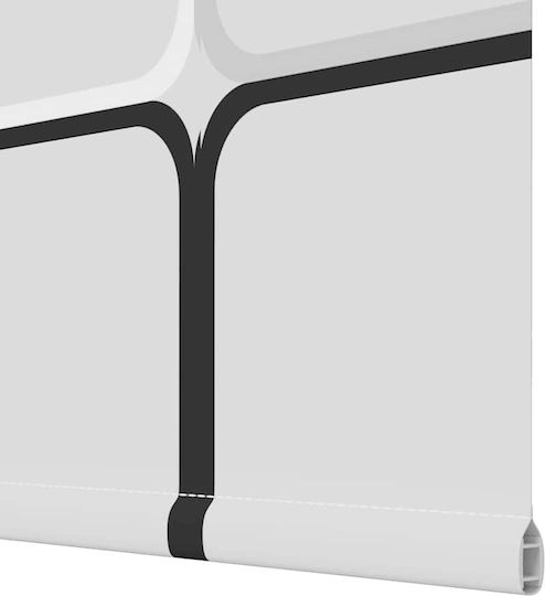 Vidaxl Duschvorhang Rolle 90x240 cm Stoffbreite 86 cm Mehrfarbig