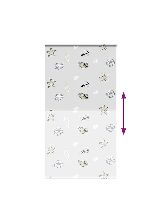Vidaxl Perdea de Duș cu Casetă Rulou 140x240 cm Lățime Material 136 cm Multicolorată