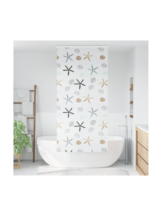 Vidaxl Shower Curtain Roll Cassette 100x240 cm Fabric Width 96 cm Multicolor