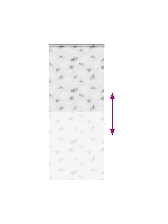 Vidaxl Shower Curtain Roll Cassette 110x240cm Fabric Width 106cm Grey