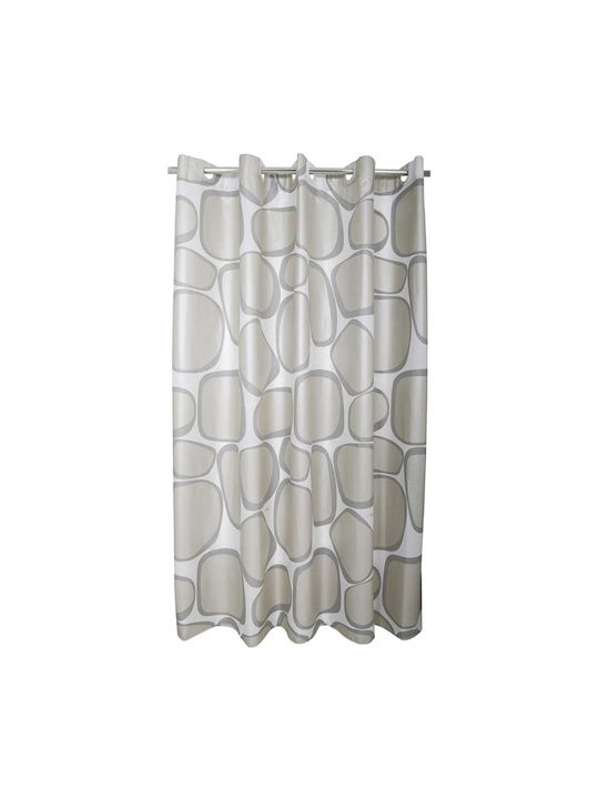 Dimitracas Silver Grey Shower Curtain Fabric 180x200cm Gray