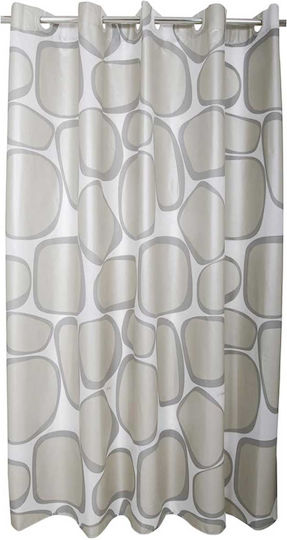 Dimitracas Silver Grey Perdea de Baie Țesătură 180x200cm Gri