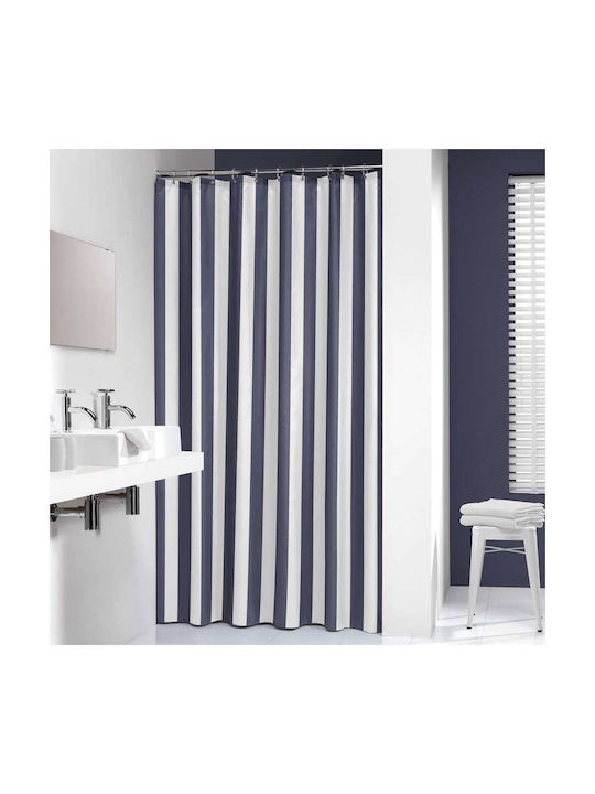 Sealskin Linje Shower Curtain Fabric 180x200cm Blue 233011324