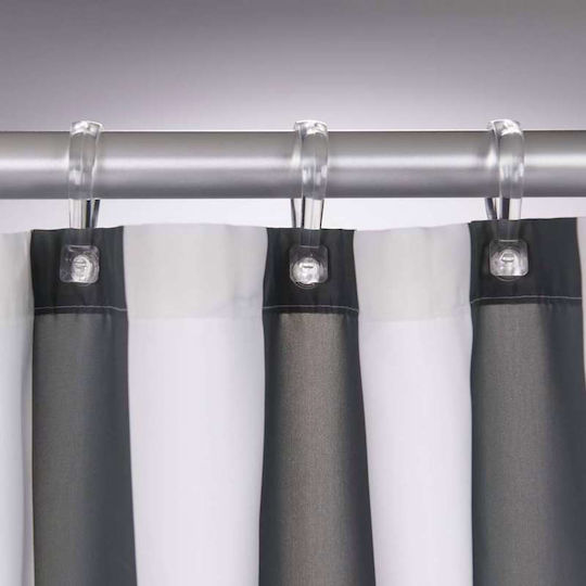 Sealskin Linje Κουρτίνα Μπάνιου Υφασμάτινη 180x200 cm Γκρι