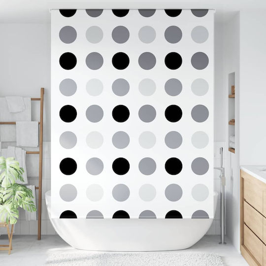 Vidaxl Завеса за душ 150x240 см, плат с ширина 146 см, многоцветна