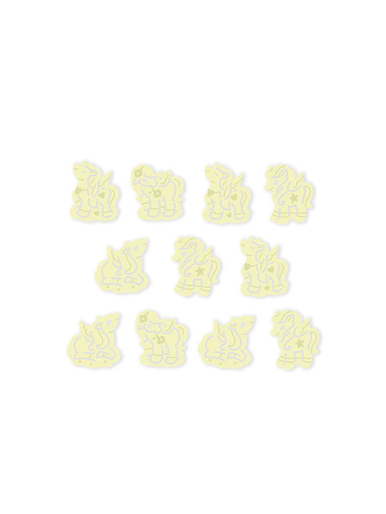 4M Kids Glow-in-the-Dark Wall Sticker Unicorns 4pcs