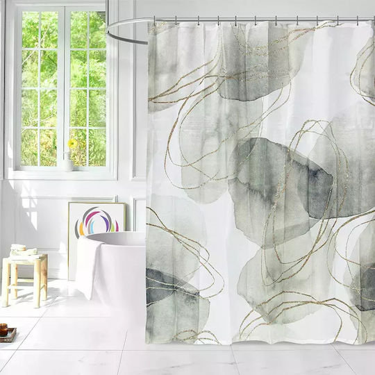Lino Home Olelo Shower Curtain Fabric 180x200cm Beige Lino Home Olelo Shower Curtain Fabric 180x200cm Beige