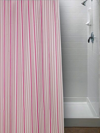 Palamaiki Stripes Κουρτίνα 180x200cm Ροζ - red 111112586 Palamaiki Stripes Κουρτίνα 180x200cm Ροζ - red 111112586