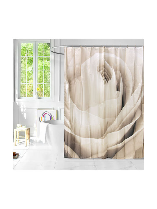 Lino Home Rozzi Shower Curtain Fabric 180x200cm Rozzi
