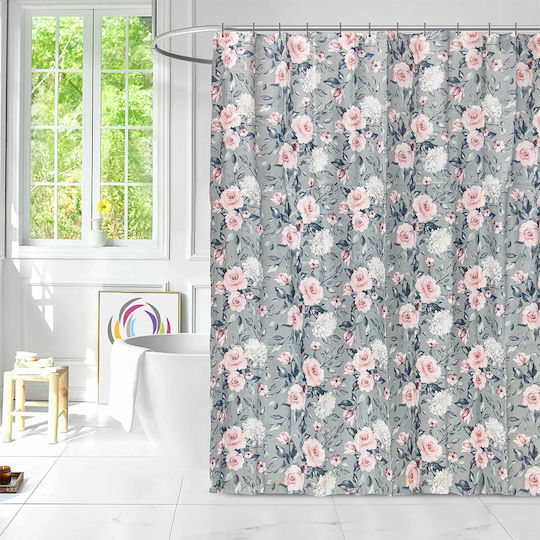 Lino Home Bukketi Shower Curtain Fabric 180x200cm Beige
