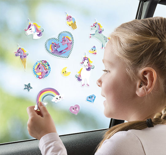 Totum Kinder Wandsticker Fenster Unicorn 30x22cm 60Stück