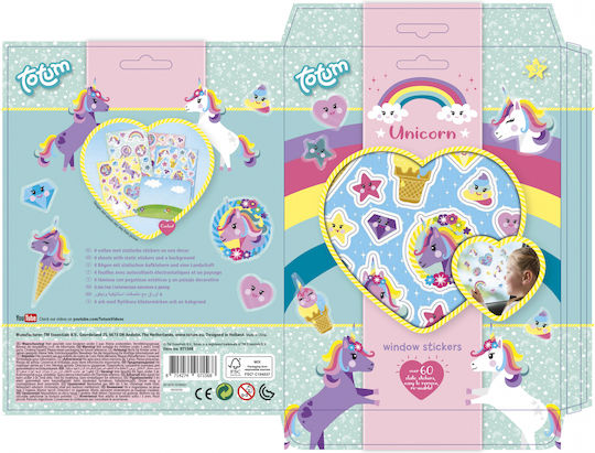 Totum Kids Window Sticker Unicorn 30x22cm 60pcs
