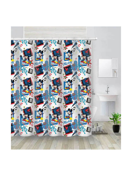 Vasilas Home Κουρτίνα Μπάνιου 180x180cm Κόκκινη