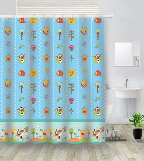 Vasilas Home Κουρτίνα Μπάνιου 180x180cm Τιρκουάζ Vasilas Home Κουρτίνα Μπάνιου 180x180cm Τιρκουάζ