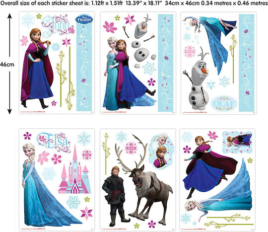 Παιδικά Αυτοκόλλητα Τοίχου Walltastic Frozen Decor Kit 70 Room Stickers