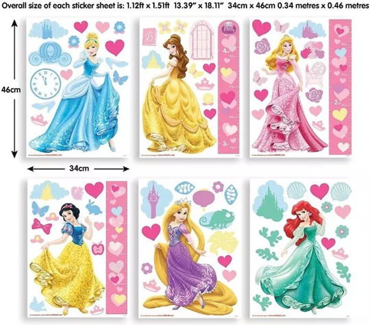 Декоративен комплект Walltastic Disney Princess 81 стикера за стая за деца