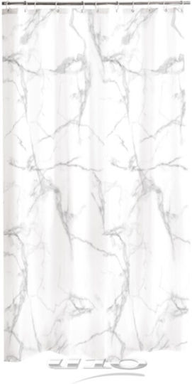 Douceur d'Intérieur Marbre Shower Curtain 180x200cm White