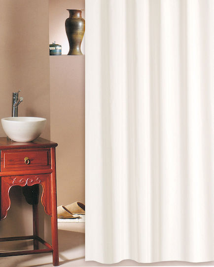 San Lorentzo Solid Shower Curtain 180x220cm Ecru Ecru 1993EKROU