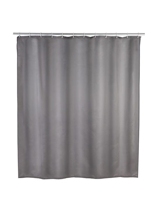 Wenko Plain Grey Shower Curtain 180x200cm Anti-moisture 20044100