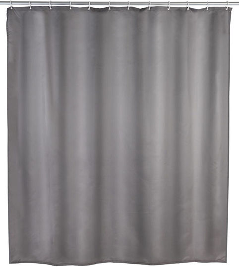 Wenko Plain Grey Shower Curtain 180x200cm Anti-moisture 20044100