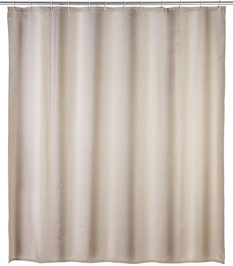 Wenko Plain Beige Perdea de Baie 180x200cm Anti-umiditate 20045100