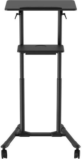Gembird Mobile Lecture Desk Caster Wheels Black