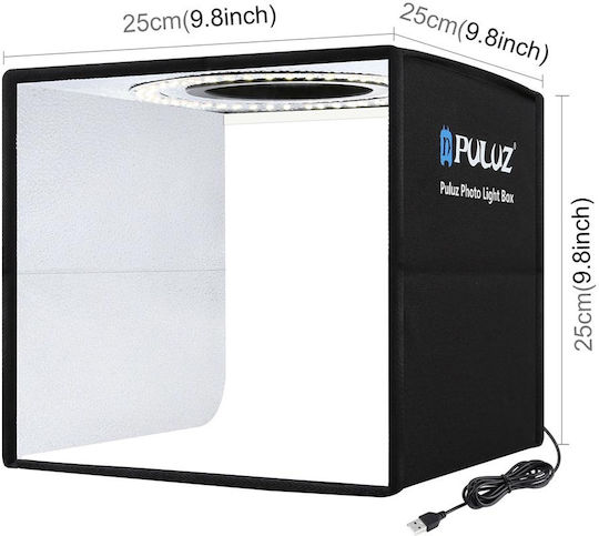 Puluz Foldable Photography Studio Photo Box Lighted 25x25x25cm