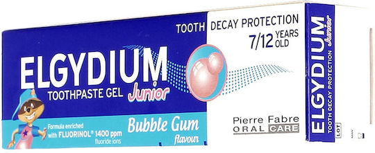 Elgydium Junior Children's Toothpaste for 7+ Years with Bubblegum Flavor 50ml