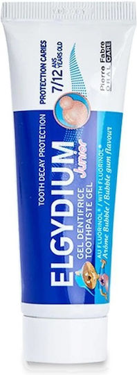 Elgydium Junior Children's Toothpaste for 7+ Years with Bubblegum Flavor 50ml