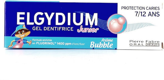 Elgydium Junior Children's Toothpaste for 7+ Years with Bubblegum Flavor 50ml