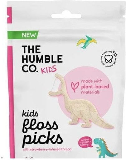 The Humble Co. Kids Floss Picks Комплект Детски Четки За Зъби 30 Бройки