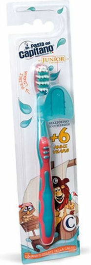 Pasta del Capitano Junior Children's Toothbrush For 6+ Years Orange-Green