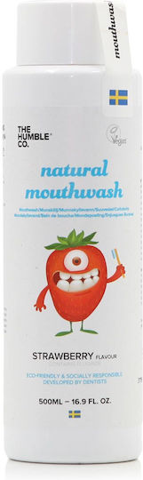 The Humble Co. Strawberry Mouthwash 250 Ppm Alcohol-Free Vegan 500ml