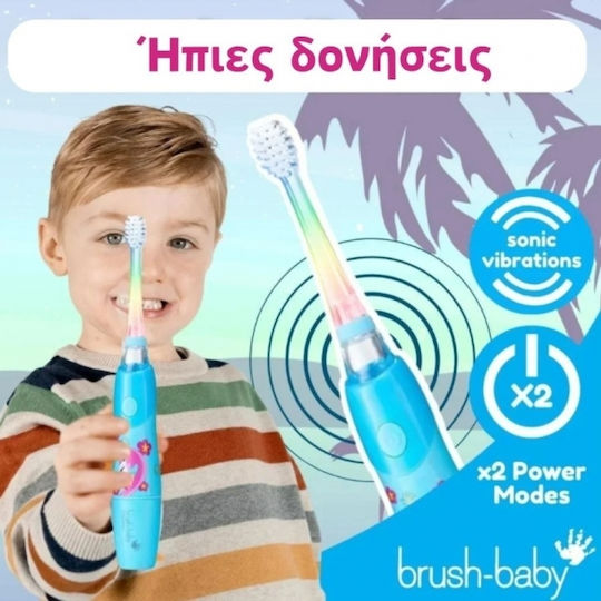Brush Baby Kidz Sonic Παιδική Ηλεκτρική Οδοντόβουρτσα με Χρονόμετρο για 3+ Χρονών Flamingo με Ανταλλακτικά