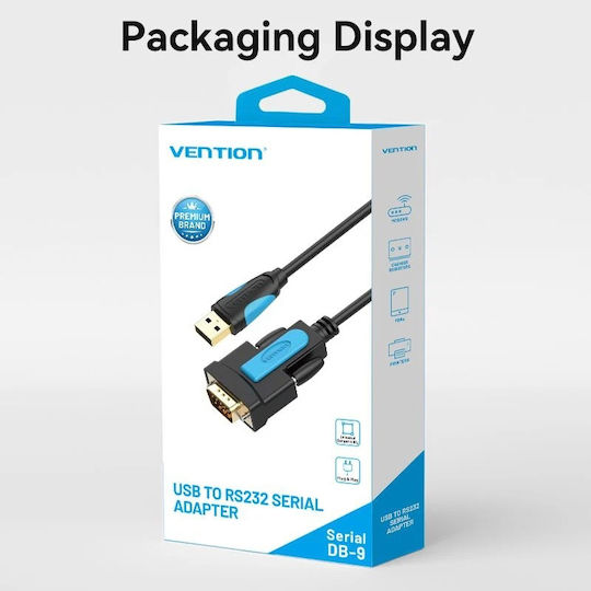 Vention Cable USB-A to RS232 9-pin male 1m (VAS-C02-B100) 1pcs