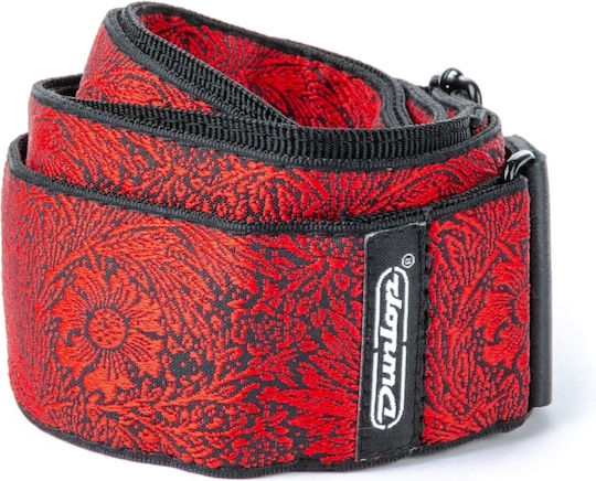 Dunlop Jacquard Albion Strap für Gitarre Rot