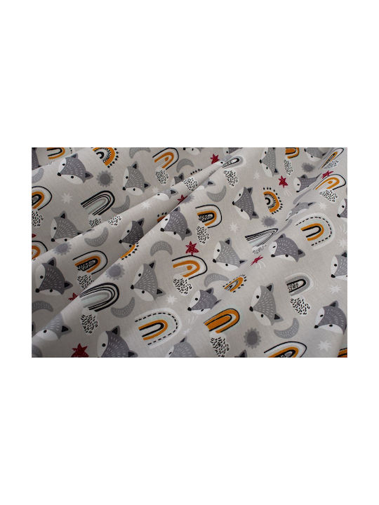 Dimcol Fitted Bebe Fox Gray 70x140cm Baby Sheets