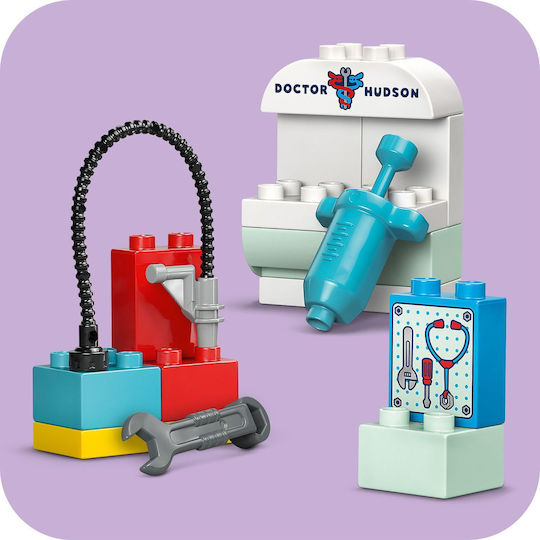 LEGO Duplo Vizita lui McQueen la Garajul lui Doc pentru 2+ Ani 35 Bucăți