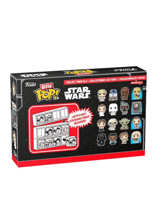 Funko Bitty Pop! Filme: Krieg der Sterne - Princess Leia, Snowtrooper, Boba Fett & Chase Mystery Chase 4Stück