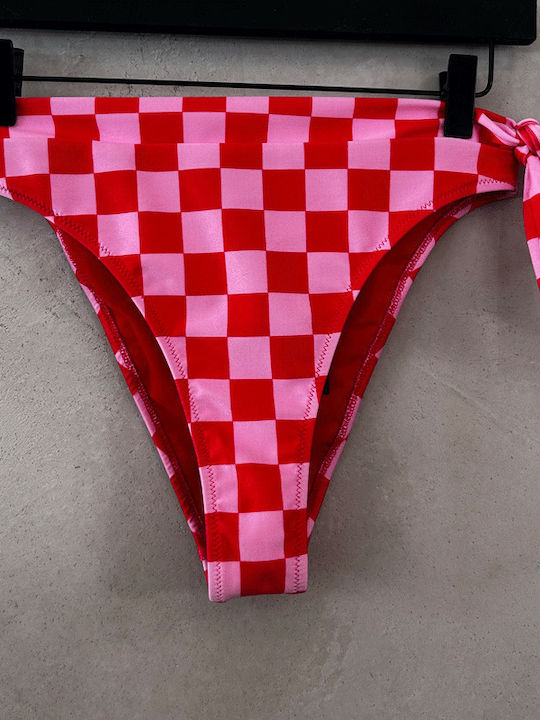 Bikini Slip Ψηλόμεσο Pink / Red