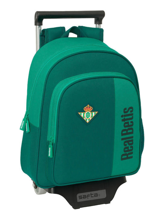 Schulrucksack mit Rollen Real Betis Balompié Grün 28 x 34 x 10 cm