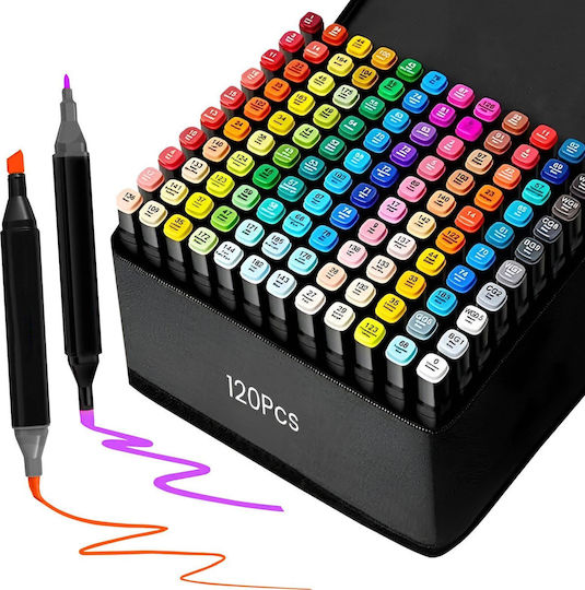 Extralink Alcohol Marker Set Felt-tip Pens Mazaki Felt-tip Pens 120 Pieces